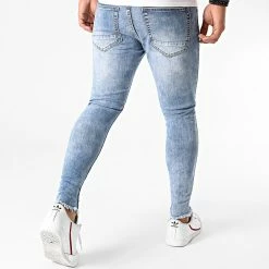 Promo 😉 Jean Super Skinny Fit LB054-AH2 Bleu Wash de LBO ❤️ -France LBO Soldes Boutique lbo 228278 FAB LBO LB054 AH2 MEDIUMBLUE 20200930T134150 04