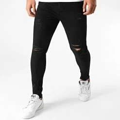 Meilleur prix 🥰 Jean Super Skinny Fit Destroy 72215-AH2 Noir de LBO ✨