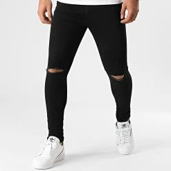 Le moins cher 🧨 Jean Super Skinny Fit Destroy 1417 Noir de LBO ⌛