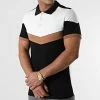 Meilleure affaire 👏 Polo Manches Courtes Tricolore 1389 Noir Blanc Camel de LBO 🤩 -France LBO Soldes Boutique lbo 238035 FAB SHALBO 1389 20201120T112227 01