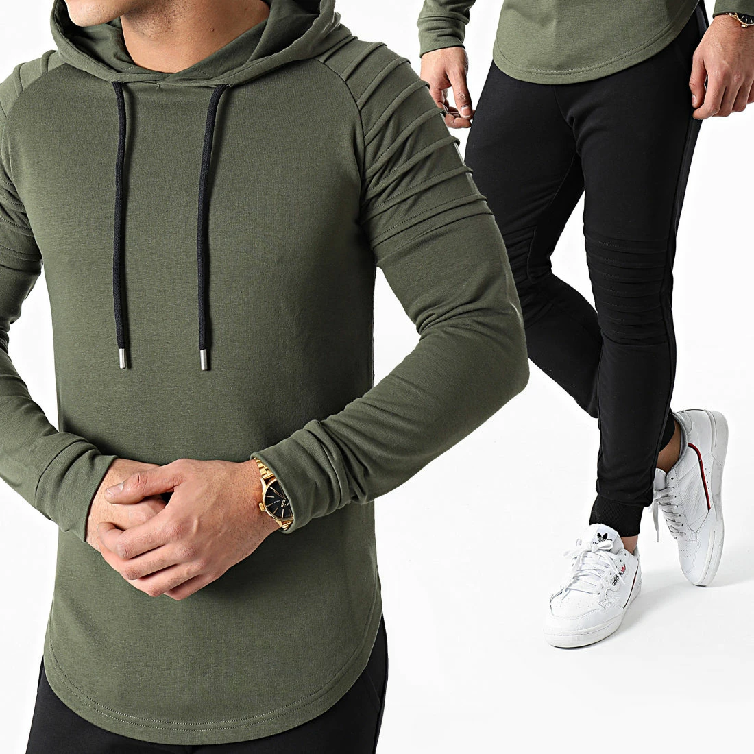 Bon marché ✨ Ensemble Survetement Oversize 1328 Noir Vert Kaki de LBO ⭐ 2 Bon marché ✨ Ensemble Survetement Oversize 1328 Noir Vert Kaki de LBO ⭐