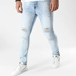 Grosses soldes 🌟 Jean Skinny Avec Déchirures B72175AH2 Denim Wash de LBO 🔔