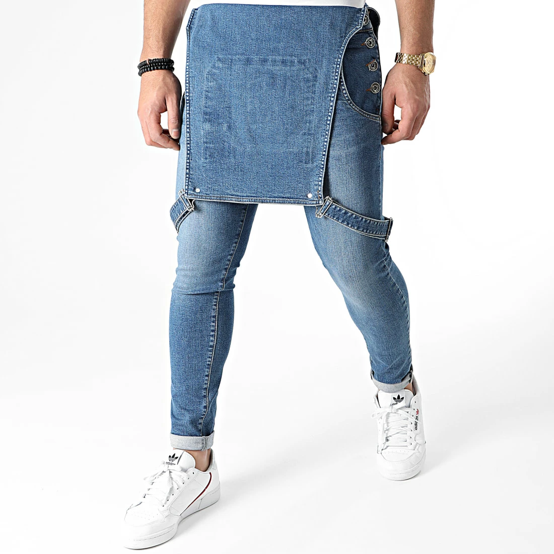 Tout neuf 🔥 Salopette en Jean Slim 1457 Bleu Medium Denim de LBO 🔥 3 Tout neuf 🔥 Salopette en Jean Slim 1457 Bleu Medium Denim de LBO 🔥