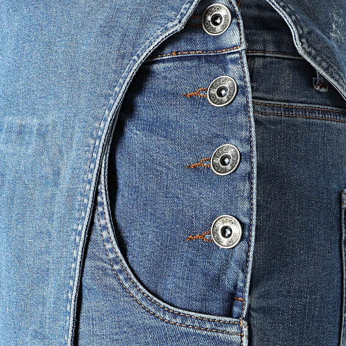 Tout neuf 🔥 Salopette en Jean Slim 1457 Bleu Medium Denim de LBO 🔥 4 Tout neuf 🔥 Salopette en Jean Slim 1457 Bleu Medium Denim de LBO 🔥 – Image 2
