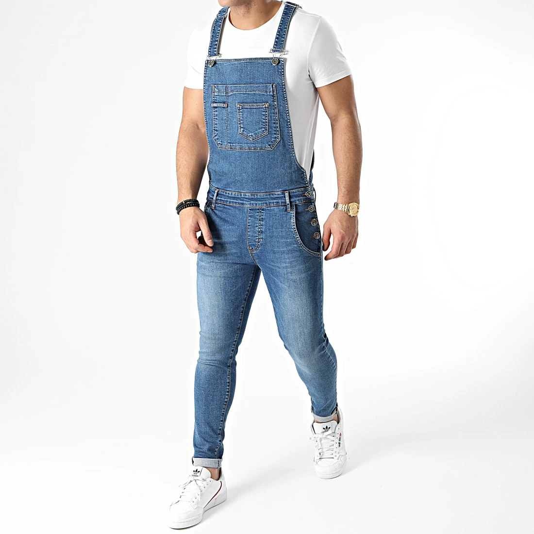 Tout neuf 🔥 Salopette en Jean Slim 1457 Bleu Medium Denim de LBO 🔥 5 Tout neuf 🔥 Salopette en Jean Slim 1457 Bleu Medium Denim de LBO 🔥 – Image 3