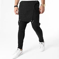 Coupon 🔥 Salopette en Jean Slim 1458 Noir Denim de LBO ⌛