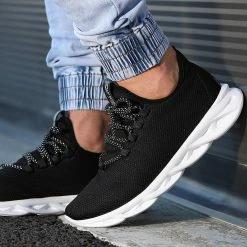 Meilleur prix ⭐ Baskets Mesh 1343 Noir Blanc de LBO ❤️ -France LBO Soldes Boutique lbo 243471 FAB SHALBO 1343 20210616T085826 05