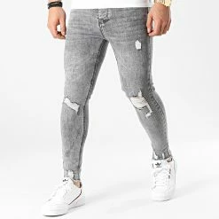 Offres 💯 Jean Skinny LB054D8AH2 Gris de LBO 🎁