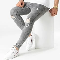 Offres 💯 Jean Skinny LB054D8AH2 Gris de LBO 🎁 -France LBO Soldes Boutique lbo 244737 FAB LBO LB054D8AH2 LIGHTGREYDENIM 20210402T080638 03
