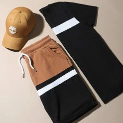 Grosses soldes 🎁 Short Jogging Tricolore 1506 Camel Blanc Noir de LBO 👍 -France LBO Soldes Boutique lbo 247254 FAB SHALBO 1506 20210527T113935 05