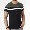 Budget ❤️ Tee 👕 Shirt Tricolore 1543 Kaki Blanc Noir de LBO 🎁