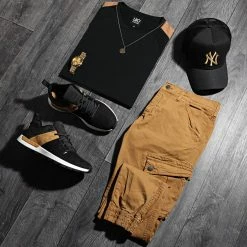 De gros 💯 Tee 👕 Shirt Raglan Bandes Bicolore 1583 Noir de LBO ✔️ -France LBO Soldes Boutique lbo 248910 FAB SHALBO 1583 20210310T085700 03