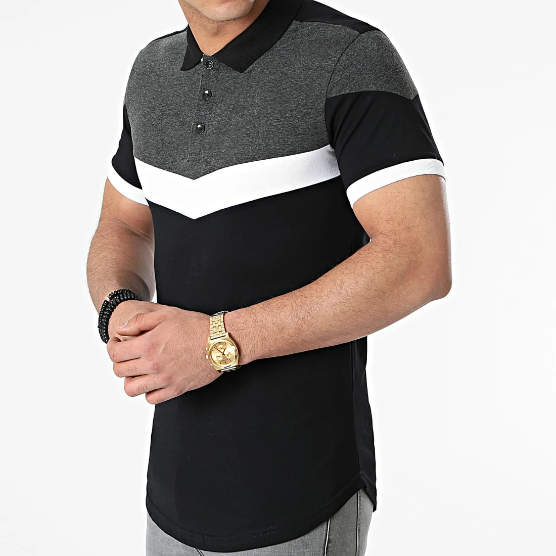 Offres 🔔 Polo Manches Courtes Tricolore 1554 Noir Gris Anthracite de LBO 🔔 3 Offres 🔔 Polo Manches Courtes Tricolore 1554 Noir Gris Anthracite de LBO 🔔