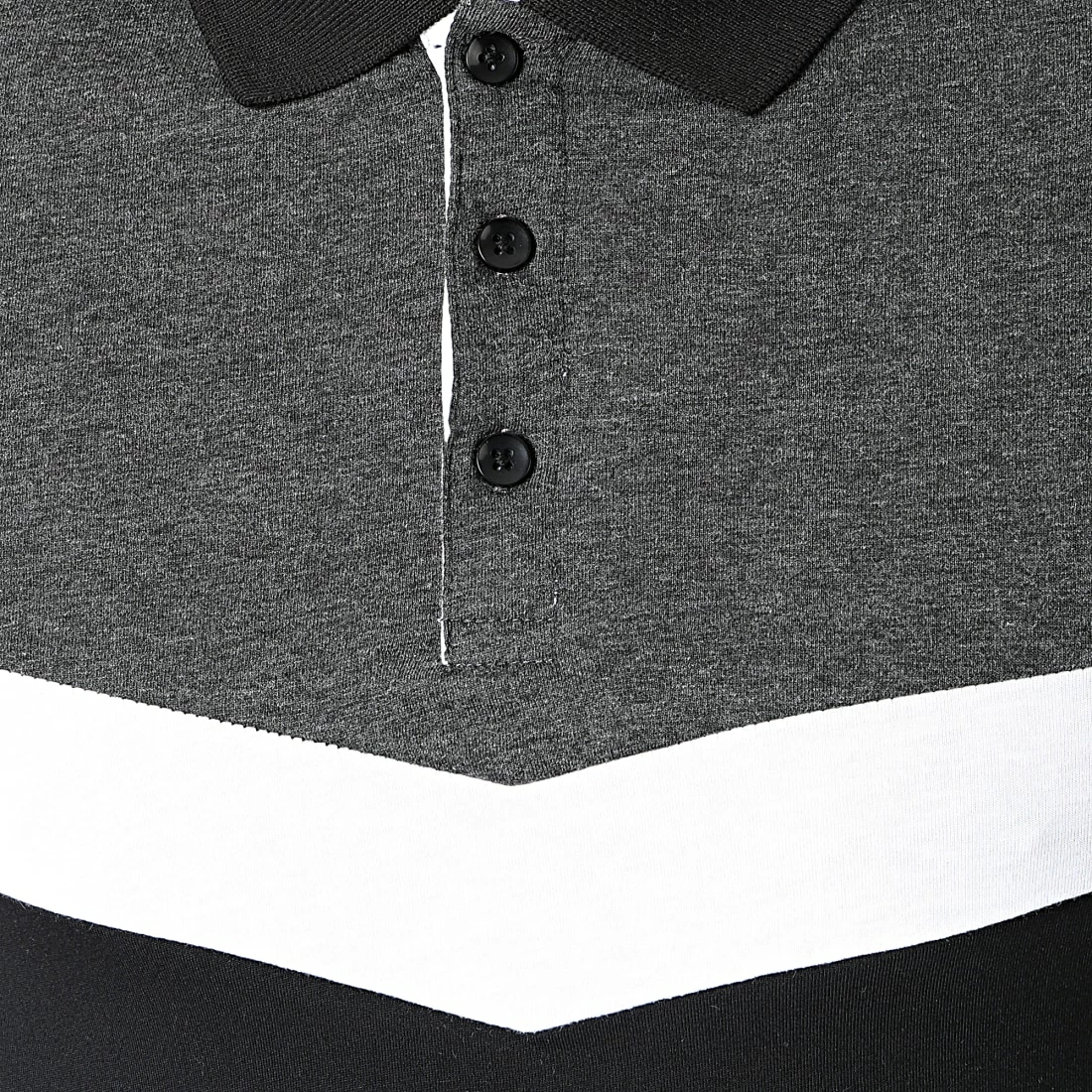 Offres 🔔 Polo Manches Courtes Tricolore 1554 Noir Gris Anthracite de LBO 🔔 4 Offres 🔔 Polo Manches Courtes Tricolore 1554 Noir Gris Anthracite de LBO 🔔 – Image 2