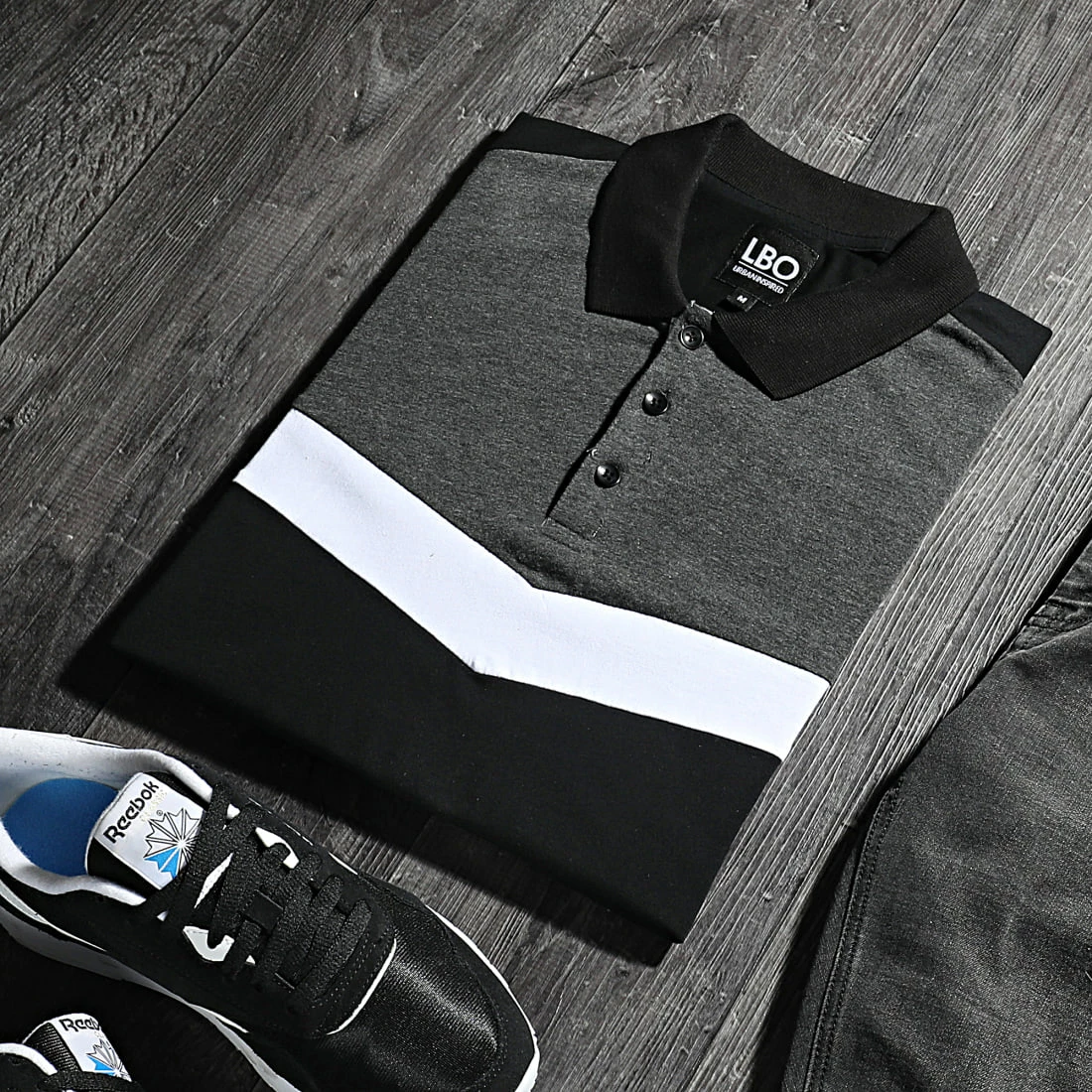 Offres 🔔 Polo Manches Courtes Tricolore 1554 Noir Gris Anthracite de LBO 🔔 6 Offres 🔔 Polo Manches Courtes Tricolore 1554 Noir Gris Anthracite de LBO 🔔 – Image 4