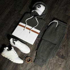 De gros ⭐ Ensemble De Survêtement Tricolore 1565 Gris Anthracite Chiné Blanc Camel de LBO ⌛ -France LBO Soldes Boutique lbo 249810 FAB SHALBO 1565 20210331T090631 05