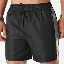 Nouveau 🎁 Short Jogging Diamanté Bande Reflector 0049 Noir de LBO 🎉