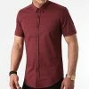 Acheter 😀 Chemise Manches Courtes Slim Fit 1363 Bordeaux de LBO 😉 -France LBO Soldes Boutique lbo 251379 FAB SHALBO 1363 20210430T115519 01