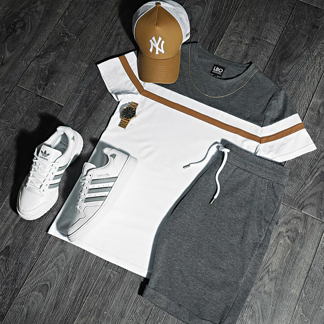 Budget ✨ Ensemble Tee 👕 Shirt Et Short 1560 Gris Anthracite Camel Blanc de LBO 🛒 8 Budget ✨ Ensemble Tee 👕 Shirt Et Short 1560 Gris Anthracite Camel Blanc de LBO 🛒 – Image 6