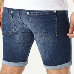 Nouveau ⌛ Short Jean Skinny Fit 1462 Denim Bleu Foncé de LBO ✔️ -France LBO Soldes Boutique lbo 253754 FAB SHALBO 1462 20210402T140626 04