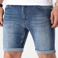 Top 10 🔔 Short Jean Skinny Fit 1463 Denim Bleu Medium de LBO 👏 -France LBO Soldes Boutique lbo 253797 FAB SHALBO 1463 20210409T163645 03