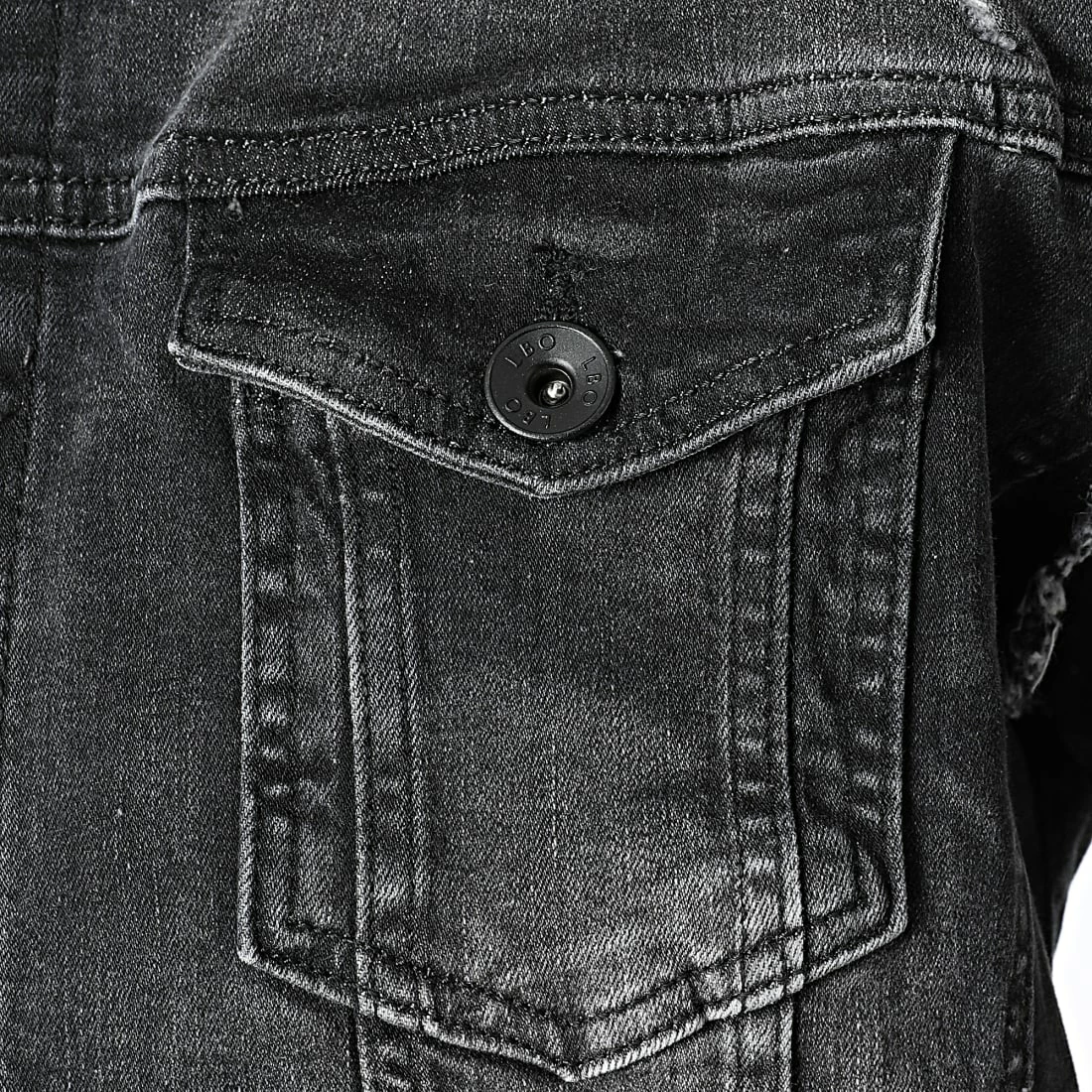 Meilleure vente ✔️ Veste Jean A Capuche 1518 Noir de LBO 🥰 4 Meilleure vente ✔️ Veste Jean A Capuche 1518 Noir de LBO 🥰 – Image 2