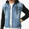Vente flash 🎉 Veste Jean A Capuche 1520 Bleu Denim Noir de LBO 😀 -France LBO Soldes Boutique lbo 256846 FAB SHALBO 1520 20210917T122316 01