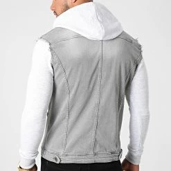 Bon marché 💯 Veste Jean A Capuche 1528 Gris Denim Gris Clair de LBO 🌟 13 Bon marché 💯 Veste Jean A Capuche 1528 Gris Denim Gris Clair de LBO 🌟 -France LBO Soldes Boutique lbo 256861 FAB SHALBO 1528 20210625T151610 04