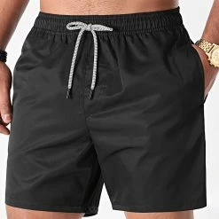 Sortie ✨ Short De Bain Uni 0001 Noir de LBO ❤️