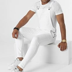 Top 10 🎁 Salopette En Jean Slim 1712 Blanc Denim de LBO ✨ -France LBO Soldes Boutique lbo 261247 FAB SHALBO 1712 20210604T145059 03