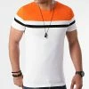 Sortie ✔️ Tee 👚 Shirt Tricolore 1632 Blanc Orange de LBO 😍 -France LBO Soldes Boutique lbo 261257 FAB SHALBO 1632 20210518T135852 01