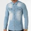 Remise 🤩 Chemise Jean Manches Longues Super Skinny Fit 865 Bleu Clair Denim de LBO 💯 -France LBO Soldes Boutique lbo 261294 FAB SHALBO 865 20210910T141427 01