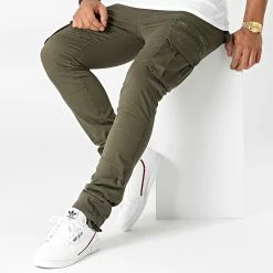 Meilleur prix 🎁 Pantalon Cargo 1578 Vert Kaki de LBO 🎉 -France LBO Soldes Boutique lbo 262179 FAB SHALBO 1578 20210726T083832 03