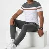 Meilleure vente ✨ Ensemble Tee 👕 Shirt Pantalon Jogging Tricolore 1753 Gris Camel Blanc de LBO 👍 -France LBO Soldes Boutique lbo 262932 FAB SHALBO 1753 20210603T143405 01