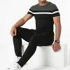 Meilleur prix ⭐ Ensemble Tee 👕 Shirt Pantalon Jogging Tricolore 1754 Noir Gris Anthracite de LBO 🎁 -France LBO Soldes Boutique lbo 262933 FAB SHALBO 1754 20210603T143504 01