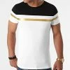 Sortie 👍 Tee 👕 Shirt Tricolore Bande Gold 1572 Blanc de LBO 🛒 -France LBO Soldes Boutique lbo 263479 FAB SHALBO 1572 20210617T145848 01