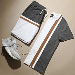 Vente flash 🌟 Tee 👚 Shirt Tricolore 1665 Anthracite Blanc Gris Chiné Camel de LBO ✨ -France LBO Soldes Boutique lbo 263532 FAB SHALBO 1665 20210622T081457 05