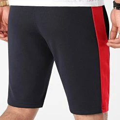 Top 10 🥰 Short Jogging Poly 1756 Bleu Marine Bandes Rouge de LBO 👏 -France LBO Soldes Boutique lbo 263802 FAB SHALBO 1756 20210618T150028 04