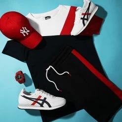 Top 10 🥰 Short Jogging Poly 1756 Bleu Marine Bandes Rouge de LBO 👏 -France LBO Soldes Boutique lbo 263802 FAB SHALBO 1756 20210728T122814 06