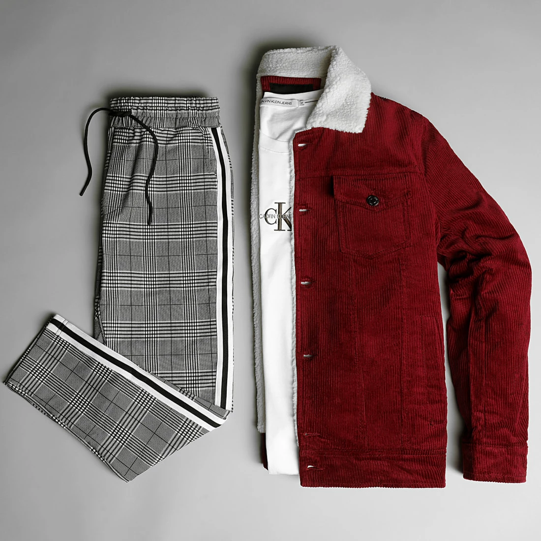 Acheter 👍 Pantalon Carreaux Avec Bandes 0026 Gris Noir Blanc de LBO ✨ 10 Acheter 👍 Pantalon Carreaux Avec Bandes 0026 Gris Noir Blanc de LBO ✨ – Image 8