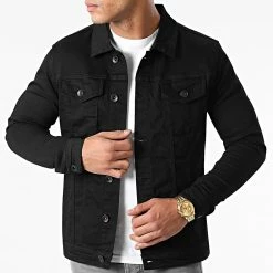 Budget ⌛ Veste Jean 1532 Denim Noir de LBO 🌟