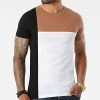 Meilleure vente 🔔 Tee 👕 Shirt Bande Tricolore 1773 Blanc Noir Camel de LBO ⭐ -France LBO Soldes Boutique lbo 265705 FAB SHALBO 1773 20210629T081127 01