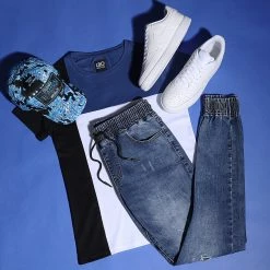 Grosses soldes 🌟 Tee 👕 Shirt Bande Tricolore 1774 Blanc Noir Bleu Roi de LBO ⭐ -France LBO Soldes Boutique lbo 265709 FAB SHALBO 1774 20210706T073638 03