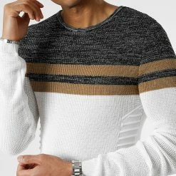 Top 10 😀 Pull Tricolore 0079 Noir Chiné Camel Blanc de LBO ❤️ -France LBO Soldes Boutique lbo 266242 LBO 1070546 0079 20221128T150343 03