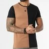 Nouveau ✨ Tee 👚 Shirt Bicolore 1637 Noir Camel de LBO 😍 -France LBO Soldes Boutique lbo 266839 NPC FAB SHALBO 1637 20211109T152649 01