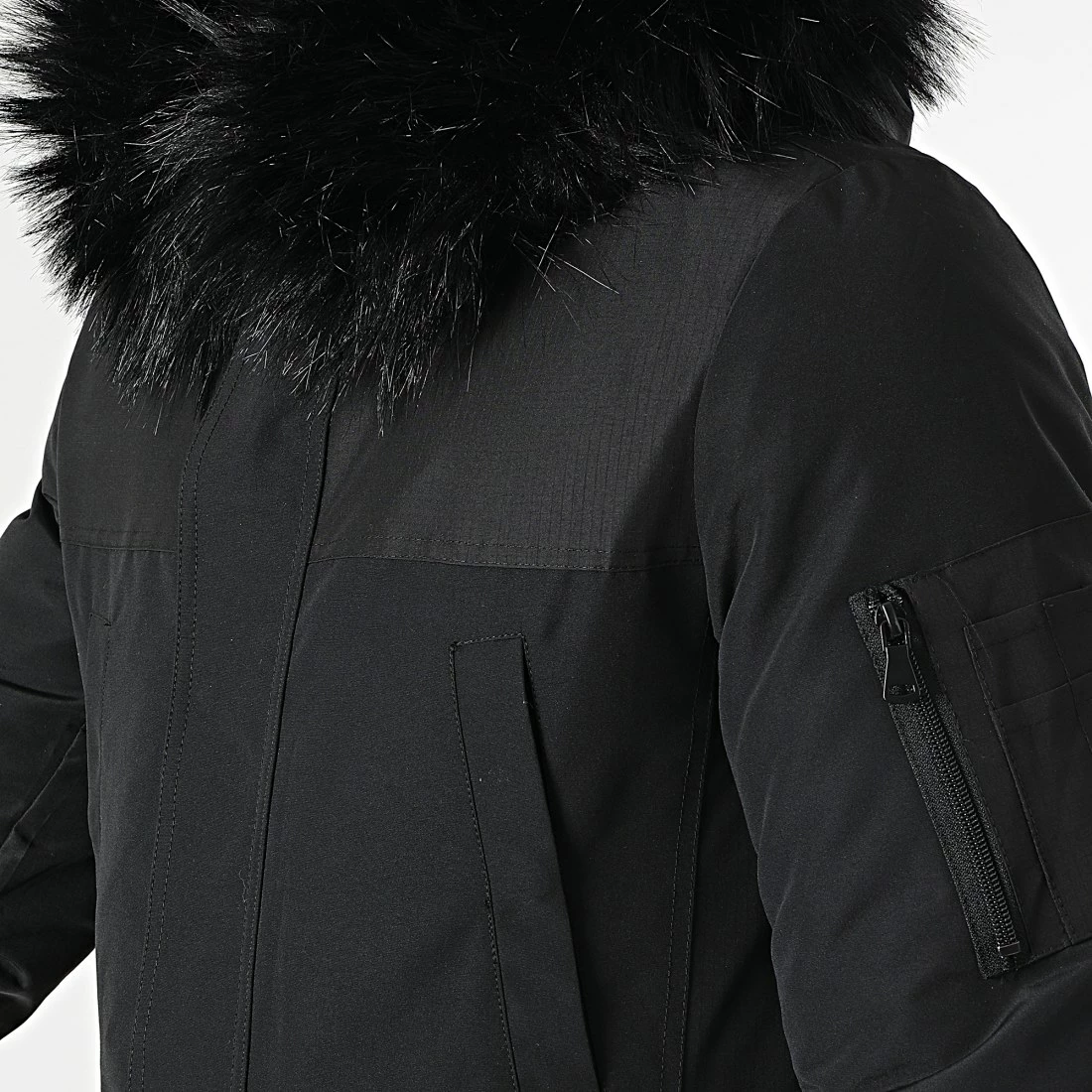 Meilleur prix 💯 Parka Tech Premium Avec Fourrure Noire 0016 Noir de LBO 👍 4 Meilleur prix 💯 Parka Tech Premium Avec Fourrure Noire 0016 Noir de LBO 👍 – Image 2