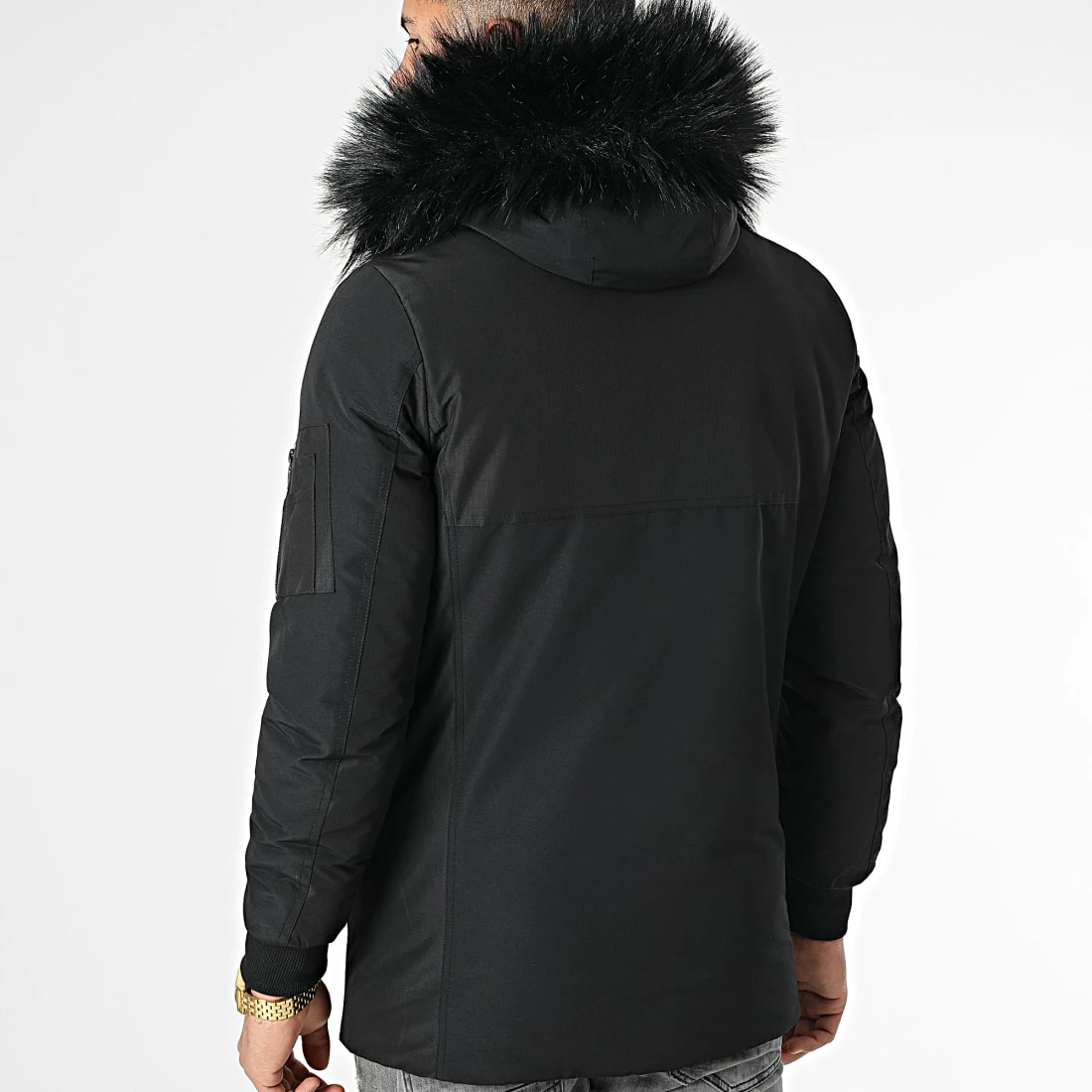 Meilleur prix 💯 Parka Tech Premium Avec Fourrure Noire 0016 Noir de LBO 👍 6 Meilleur prix 💯 Parka Tech Premium Avec Fourrure Noire 0016 Noir de LBO 👍 – Image 4