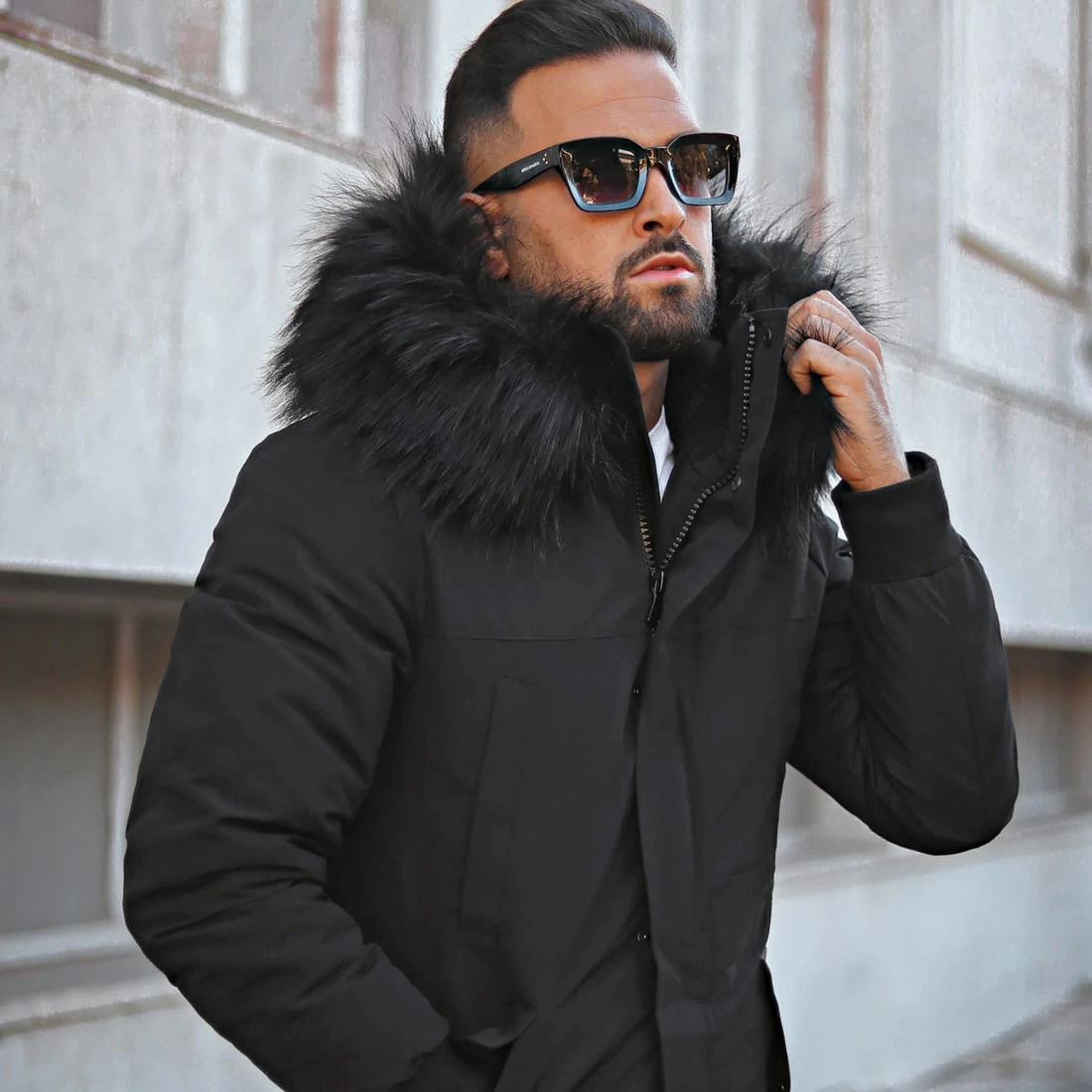 Meilleur prix 💯 Parka Tech Premium Avec Fourrure Noire 0016 Noir de LBO 👍 8 Meilleur prix 💯 Parka Tech Premium Avec Fourrure Noire 0016 Noir de LBO 👍 – Image 6