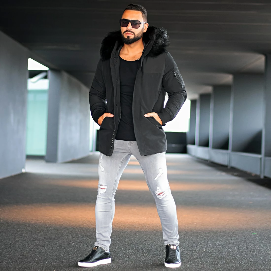 Meilleur prix 💯 Parka Tech Premium Avec Fourrure Noire 0016 Noir de LBO 👍 10 Meilleur prix 💯 Parka Tech Premium Avec Fourrure Noire 0016 Noir de LBO 👍 – Image 8