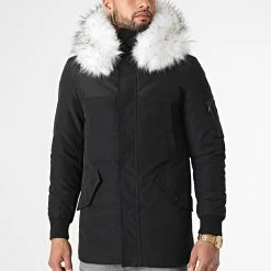 Offres 🎁 Parka Tech Premium Avec Fourrure Blanche 0024 Noir de LBO 🔔 -France LBO Soldes Boutique lbo 266918 FAB LBO 1070510 0024 20211112T145143 03